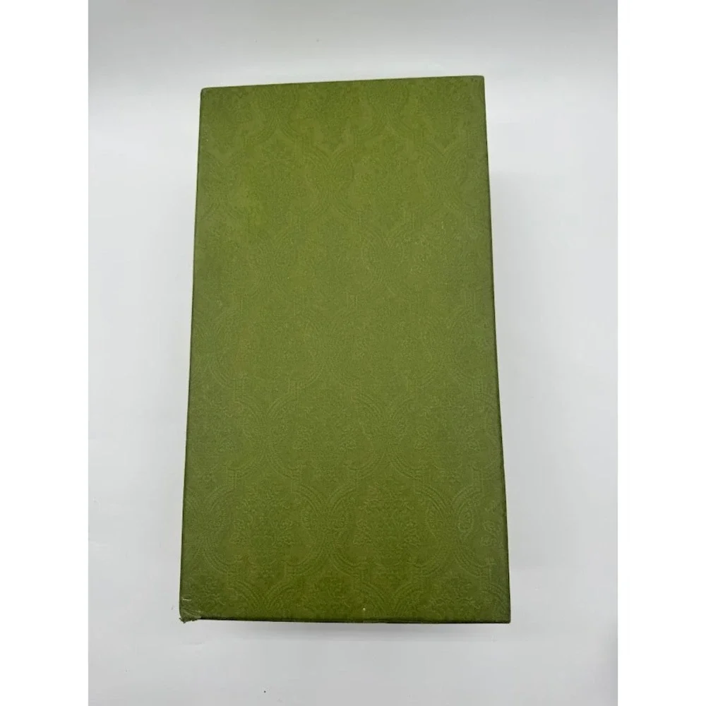 Gucci Green Embossed Damask Large‎ Storage Shoe Box 14.5x8.5x5.5 With Tissue